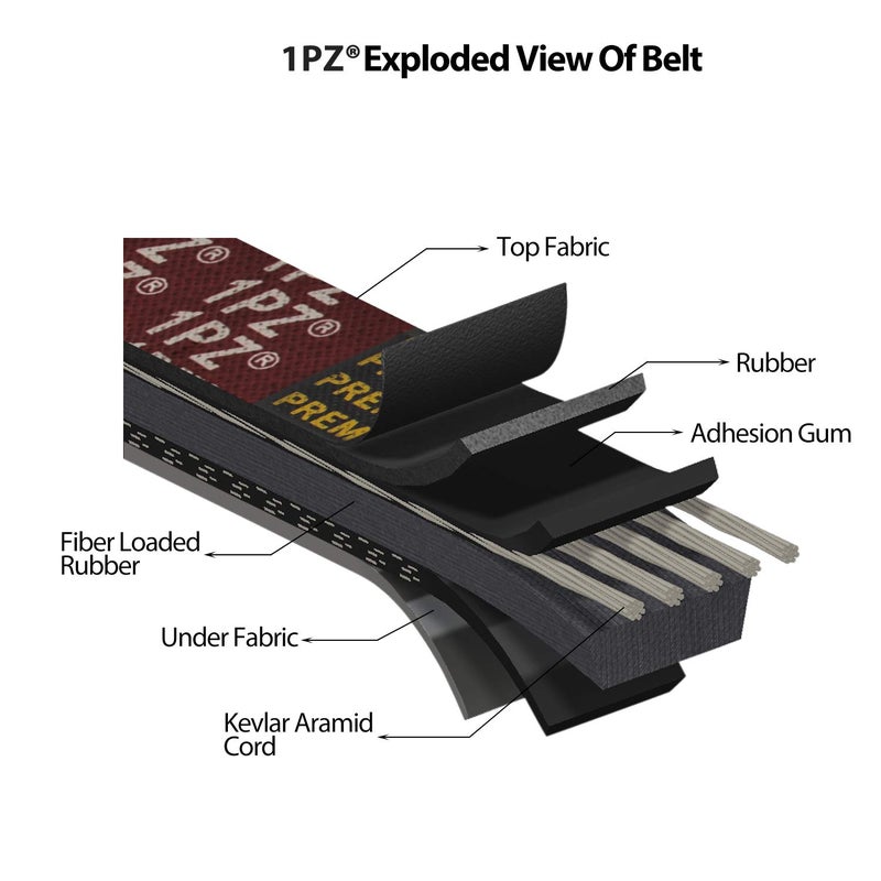 1PZ مجموعة حزام بدء التشغيل وحزام القيادة 1PZ V1P-DS1 بديل لسيارة جولف كلوب كار DS 1997-حتى و Precedent 2004-حتى 1016203 101916701 - Image 2
